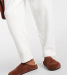 Спортивные брюки из хлопкового джерси Koa The Row, Milk - фото 5