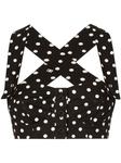 Dolce & Gabbana топ-корсет в горох, черный - фото