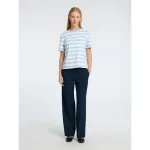 Футболка с коротким рукавом Selected Essential Striped Boxy, синий - фото 5