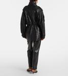 Кожаная куртка-парка Balmain, Noir - фото 3