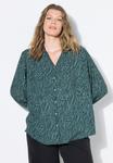Блуза Studio Untold LOOSE SHAPE KREPP RÜSCHEN, Midnight Green/Dark Green - фото