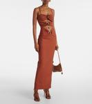 Платье макси с ажурными вырезами Orbit Christopher Esber, Coconut Shell - фото 2