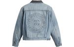 Куртка x levi's embossed praglad trucker jacket 'blue' Stussy, синий - фото 2
