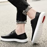 Мужские повседневные туфли Чёрные Экстравагантные, Чёрные Дышащие - фото 8