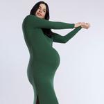 Платье миди в рубчик Maternity Motherhood, черный - фото 4