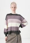 Джемпер ONLY ONLATIA STRIPE, Dark Grey Melange/Ephemera/Violet Ice/Whitecap Gray/Dark Grey - фото 4