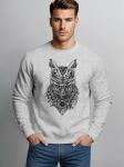 Neverless Свитшот 'Boho Owl' в сером цвете - фото 2
