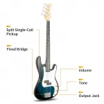 Электрогитара Glarry GP Bass - темно-синяя - фото 7