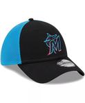 Мужская черная кепка Miami Marlins Team Neo 39THIRTY Flex Hat New Era, черный - фото 4
