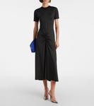 Собранное платье миди Victoria Beckham, черный - фото 2