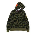 Худи BAPE 1st Camo 2nd Shark Full Zip Hoodie, Green - фото