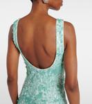 Блестящее макси-платье Bex Simkhai, Seafoam - фото 6