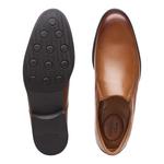 Мужские кожаные лоферы Clarks Whiddon Step, цвет Dark Tan - фото 4