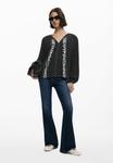 Блуза Desigual WITH CONTRAST EMBROIDERY, Black - фото 2