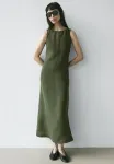 Платье макси Massimo Dutti, Green - фото