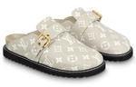 Шлепанцы женские Louis Vuitton, бело-серый - фото 3