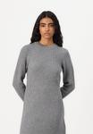 Платье Object OBJVIOLA, Medium Grey Melange/Mottled Grey - фото 4
