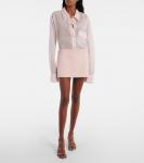 Мини-юбка из замши Jett Khaite, Soft Pink - фото 2