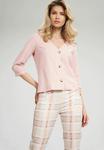 Блуза Figl Button-down blouse, Pink/Light Pink - фото