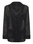 Куртка с кружевом и карманами Pinko, черный - фото