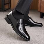 Мужские черные туфли Shanpijiang с ажурными вставками - фото 6