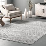 Ковер nuLOOM, 122 x 183 см, Exie Transitional Moroccan, Light Grey - фото