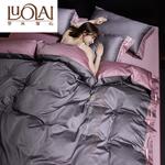 LUOLAI HOME Постельное белье 4 предмета, простыня 2 м, пододеяльник 2.2x2.4 м - фото