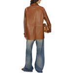 Acne Studios Кожаная куртка, Brown - фото 5