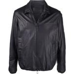 Кожаная куртка EMPORIO ARMANI, темно-синий - фото