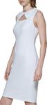 Женское платье-футляр Calvin Klein с вырезом на груди, White - фото 3