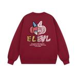 Свитшот RELAX Series Unisex LEVEL, темно-фиолетовый (с флисовой подкладкой) - фото 9