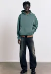 Толстовка с капюшоном Pull&Bear, Dark Green - фото 3