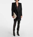 Сапоги выше колена из кожи Jill 75 Saint Laurent, черный - фото 3