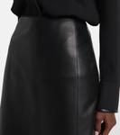 Кожаная юбка-карандаш Vince, черный - фото 4
