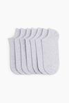 7 пар носков-кроссовок H&M, серый - фото