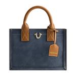 Замшевая сумка-тоут True Religion Modern Edge, синий - фото