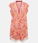 Мини-платье с принтом Саши Poupette St Barth, Red Chagal - фото