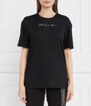 Футболка женская Ea7 с вышитым логотипом, черный - фото