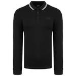 Мужская черная рубашка-поло Armani Jeans, черный - фото