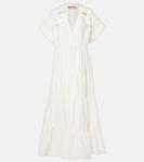 Длинное платье из хлопка Adriana Degreas, белый - фото