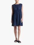 Бесплатное льняное мини-платье ASCENO, Navy - фото