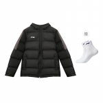 Мужская пуховая куртка LiNing, черная - фото