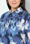 Блуза Ulla Popken Button-down blouse, Ink Blue/Blue - фото 3