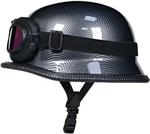 Полушлем мотоциклетный W04 YEATLM с узором, черный - фото 2