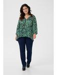 Блузка KAFFE curve, цвет green leopard - фото 2