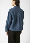 Блуза Soaked in Luxury Button-down blouse, Medium Blue Denim/Blue Denim - фото 3