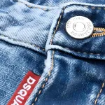 DSQUARED 2 DSQUARED2 прямые рваные джинсы - фото 8