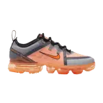 Кроссовки Nike Air VaporMax 2019 GS 'Grey Total Orange', серый - фото