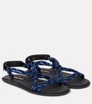 Сандалии с отделкой из кожи Rivière Miu Miu, Baltico - фото