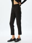 Тканевые брюки Koton Slim fit Pants, черный - фото